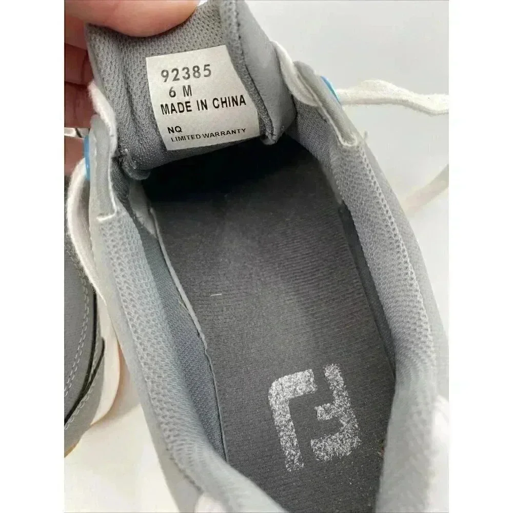 FootJoy Women's Sport Retro Golf Shoes Grey 92385 Ladies (Size 6 M) Spikeless - Picture 7 of 8